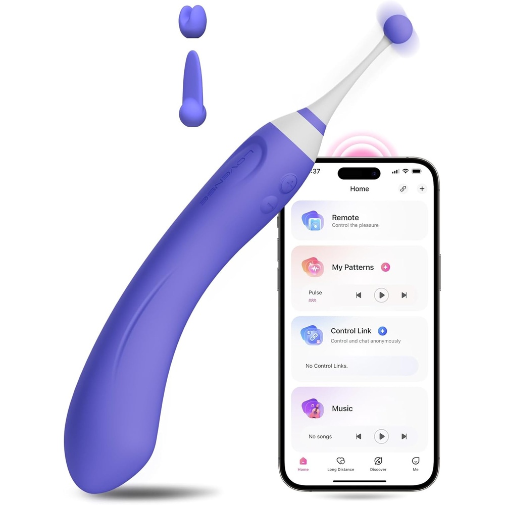 image:imageLOVENSE Hyphy G Spot Vibrator for Clitoris Vagina Dual Stimulator 3 Attachments Mini Nipple Massagers for Female Small Vibrator Sex Things for Women Pleasure Waterproof Vibrating Sex Toys