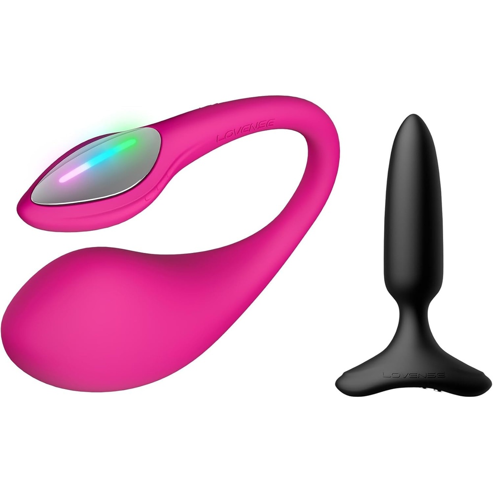 image:imageLOVENSE Lush 4 Remote Control Wearable Gspot Egg Vibrator for Women  LOVENSE Hush 2 1 in Butt Plug Anal Vibrator for Women Couple