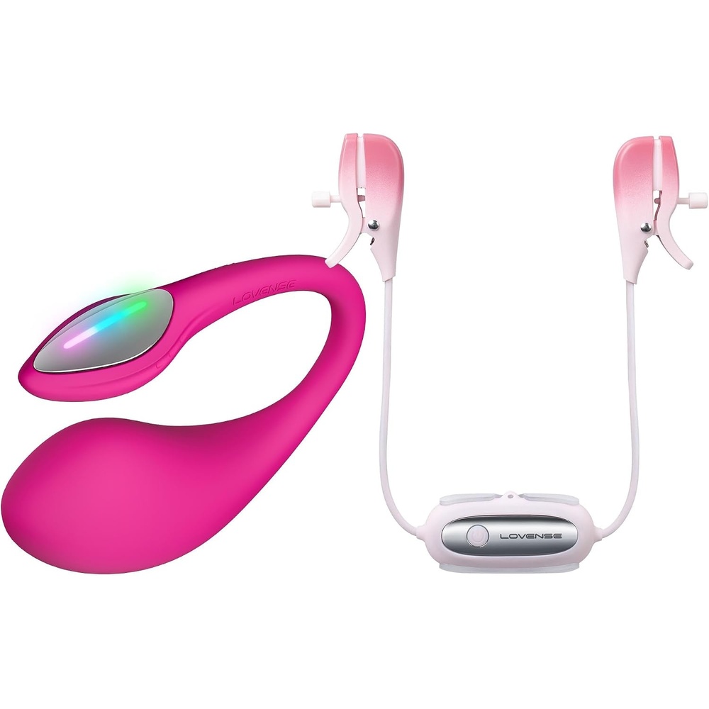 image:imageLOVENSE Lush 4 Remote Control Wearable Gspot Egg Vibrator for WomenLOVENSE Gemini Vibrating Nipple Clamps Sex Toys Long Distance Vibrator for Women Men Couples Play