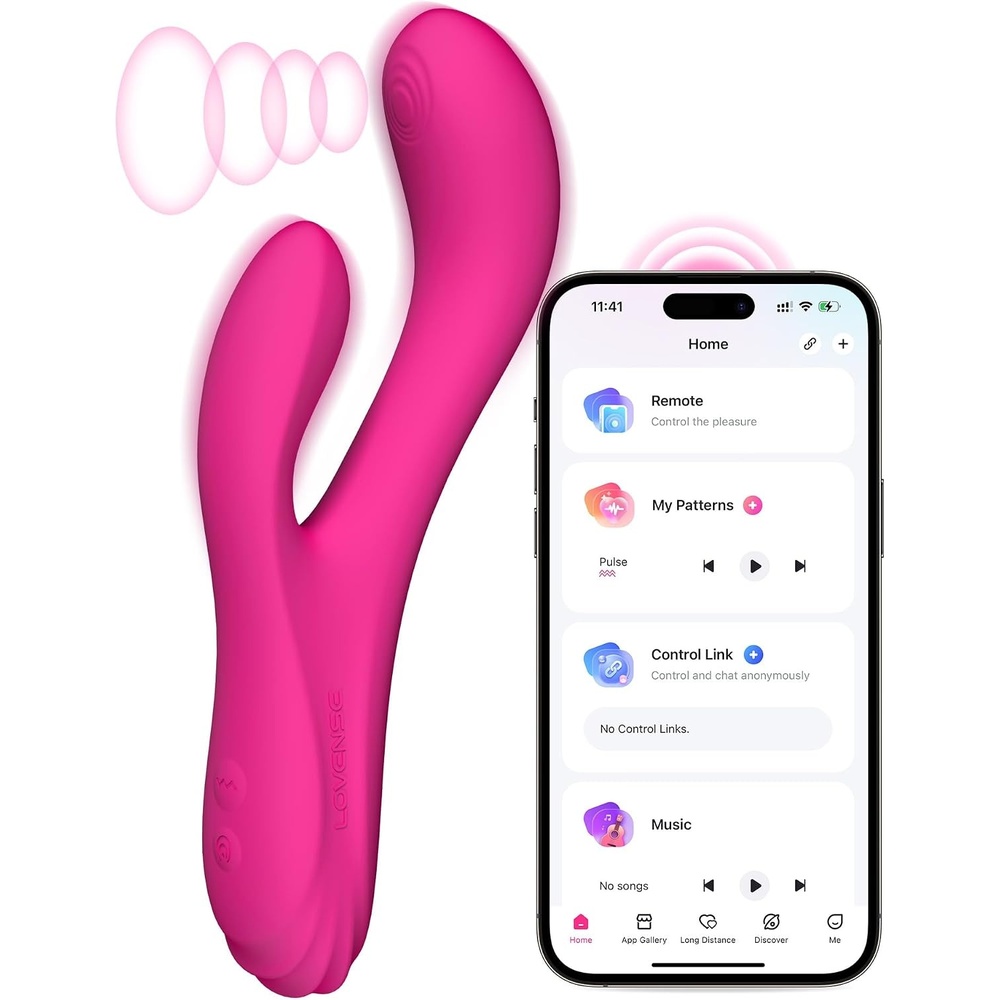 image:imageLOVENSE Osci 3 Rabbit Sex Toy Vibrator with APP ControlGspot Vibrator amp Oscillation Massager with Dual Motor for Clitoral StimulatorAdult Toys for Women Couple with Wireless Remote Control Vibrator