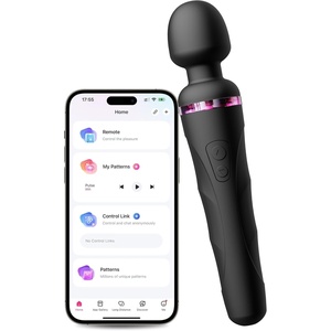 LOVENSE Domi 2 Wand Massager Clitoral Vibrators, Intense Vibrator Black Adult Sex Toys&Games for Women Men Powerful Massage with Dual Rotating Head, Remote Control Vibrator for Couple Play