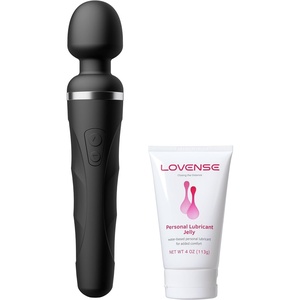 LOVENSE Domi 2 Wand Massager Powerful Vibrtions for Women Men + LOVENSE Personal Lubricant Privacy Water-Based lube Non-Sticky Lubrication for Men, Women and Couples