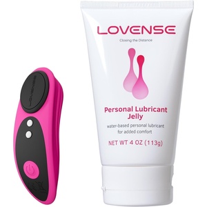 LOVENSE Ferri Wearable Magnetic Panty Vibrator for Women + LOVENSE Personal Lubricant Privacy Water-Based lube Non-Sticky Lubrication for Men, Women and Couples