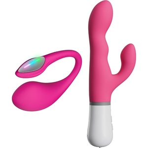 LOVENSE Lush 4 Wearable G-spot Vibrator Adult Sex Toys & Games with LED Light + LOVENSE Nora Rabbit Vibrator with Dual Motor Clitoral Stimulator Dildo Massager for Couple Play